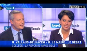 Débat Vallaud-Belkacem-Le Maire : «Votre projet est injuste», dénonce la ministre
