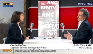 Cécile Duflot : «J'ai un désaccord politique assez important avec Manuel Valls»