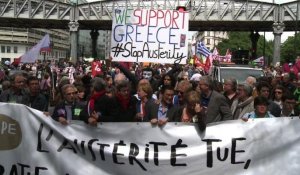 Manifestation à Paris en soutien à la Grèce