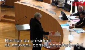 Election d'Alain Cadec, nouveau président du conseil départemental