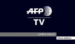 AFP - Le JT, 2ème édition du lundi 6 juillet. Durée: 02:01