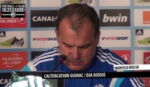 Bielsa revient sur l'altercation entre Dja Djédjé et Gignac