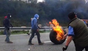 Ecotaxe poids lourds: manifestation dans le Finistère