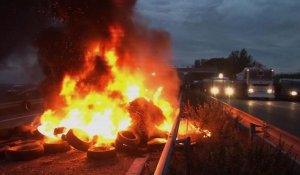 Manifestation d'agriculteurs près d'Arles, une autoroute bloquée