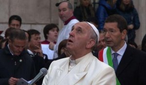 Le pape Place d'Espagne pour la fête de l'Immaculée