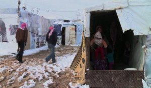 Les réfugiés syriens au Liban frappés par la pluie et la neige