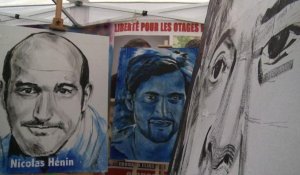 Rassemblement de soutien aux 4 otages français en Syrie