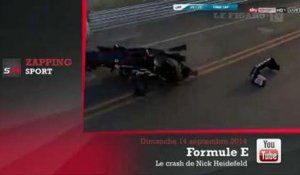 Zap'Sport : Crash impressionnant en Formule E, un coup de golf termine dans la poche d'un spectateur