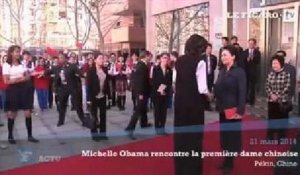 Michelle Obama reçue par la première dame chinoise
