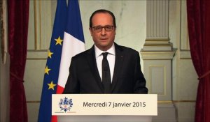 Attentat à Charlie Hebdo: Hollande appelle au "rassemblement"
