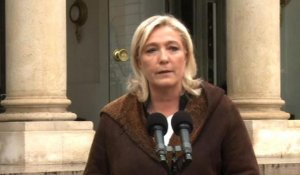Marine Le Pen: "Je ne vais pas forcer les cordons de la manif"
