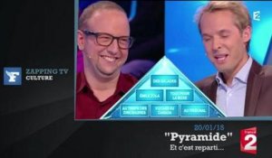 Zapping TV : énorme fou rire dans Pyramide