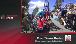 Zap'Sport : Une chute massive en cyclisme en caméra embarquée