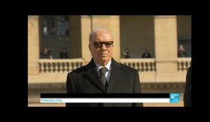 FRANCE - Béji Caïd Essebsi à Paris 3 semaines après l'attaque du musée du Bardo