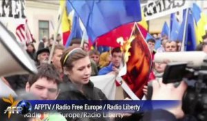 Moldavie: manifestation anti-russe contre une possible intervention militaire