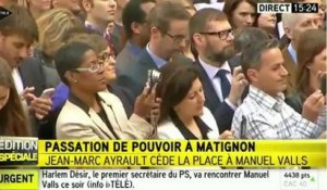 Remaniement: discours de passation de pouvoir de Jean-Marc Ayrault