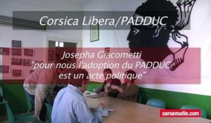 Corsica Libera "pour nous, l'adoption du PADDUC est un acte politique"