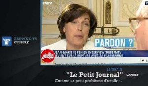 Zapping TV : la curieuse attitude de Jean-Marie Le Pen pendant une interview