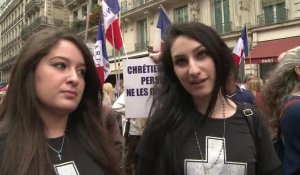 Manifestation de soutien aux Chrétiens d'Orient à Paris