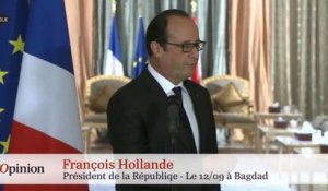 François Hollande : le président en treillis