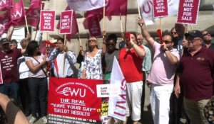 Manifestation contre la privatisation du Royal Mail à Londres