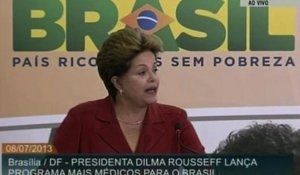 "Plus de médecins pour le Brésil": le projet de Rousseff