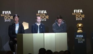 Football: Messi, Ronaldo et Iniesta finalistes du Ballon d'Or