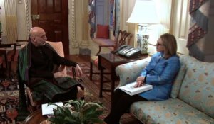 Hamid Karzaï rencontre Hillary Clinton à Washington