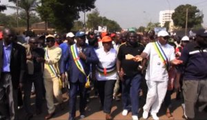 Manifestation à Bangui en faveur du gouvernement