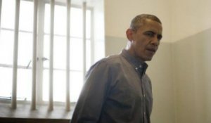 Sur l'île-prison de Robben Island, Obama rend hommage à Mandela