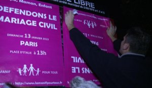 Manif pour Tous: Les colleurs d'affiches se mobilisent à Nantes