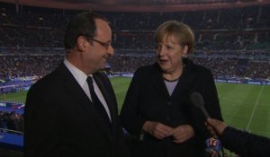 Merkel au Stade de France: "aussi passionnant" qu'un sommet