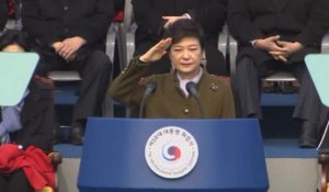 Park Geun-Hye investie 1e femme présidente de la Corée du Sud