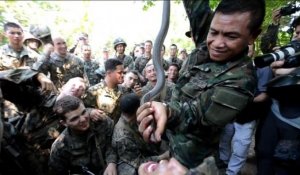 Thaïlande: exercices de survie dans la jungle pour soldats