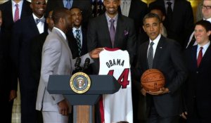 Obama reçoit LeBron James et les Miami Heat à la Maison Blanche