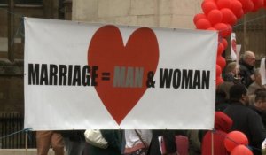Mariage homosexuel: manifestation d'opposants à Londres