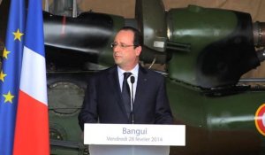 Centrafrique: François Hollande à Bangui