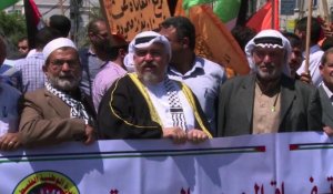 Gaza : manifestation pour l'anniversaire de la Nakba