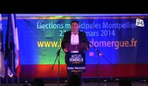 Elections municipales : Meeting offensif de l'UMP Jacques Domergue à Montpellier (34)