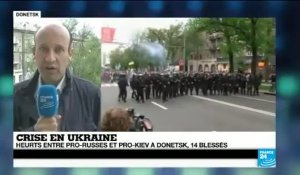 Des séparatistes dispersent brutalement une manifestation pro-Ukraine