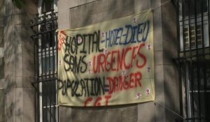 Manifestation contre la restructuration de l'Hôtel-Dieu à Paris