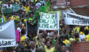 Brésil: 1,5 million de manifestants contre Dilma Rousseff
