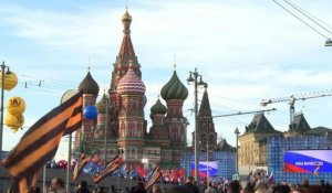 Moscou: les Russes fêtent l'annexion de la Crimée