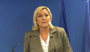 Marine Le Pen salue le "niveau électoral exceptionnel" du FN