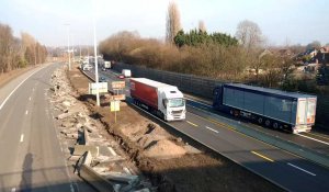 Travaux en cours : la circulation est perturbée sur l'autoroute E19/E42 