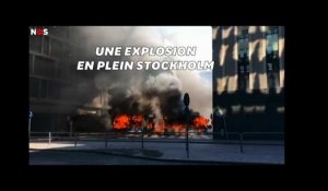 En plein Stockholm, les images impressionnantes de l'explosion d'un bus