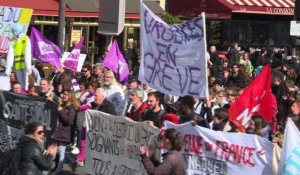Journée d'action CGT/FO: plusieurs milliers de personnes à Paris