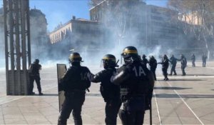 "Gilets jaunes": premiers heurts à Montpellier