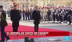 Xi Jinping accueilli à Paris sous l'Arc de Triomphe