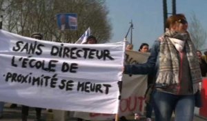 Angers: enseignants et lycéens mobilisés pour la venue de Macron